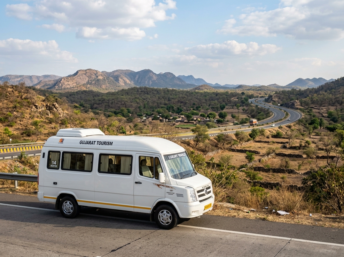 Tempo Traveller 14 Seater Minibus Somnath - Journey Tours